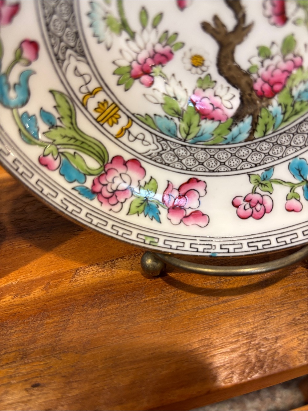 Aynsley China from England, Indian Tree pattern & Greek key saucers - Picture 6 of 14